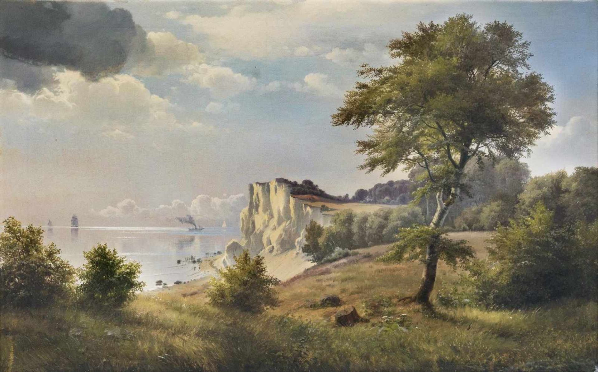 Peter Christian Skovgaard(Ringsted 1817 - Kopenhagen 1875), zugeschr.Die Kreidefelsen von MönÖl/Lw.,