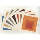 JOSEF ALBERS - White Line Squares, Series II, #s 9 to 16 (eight prints): Homage to the Square