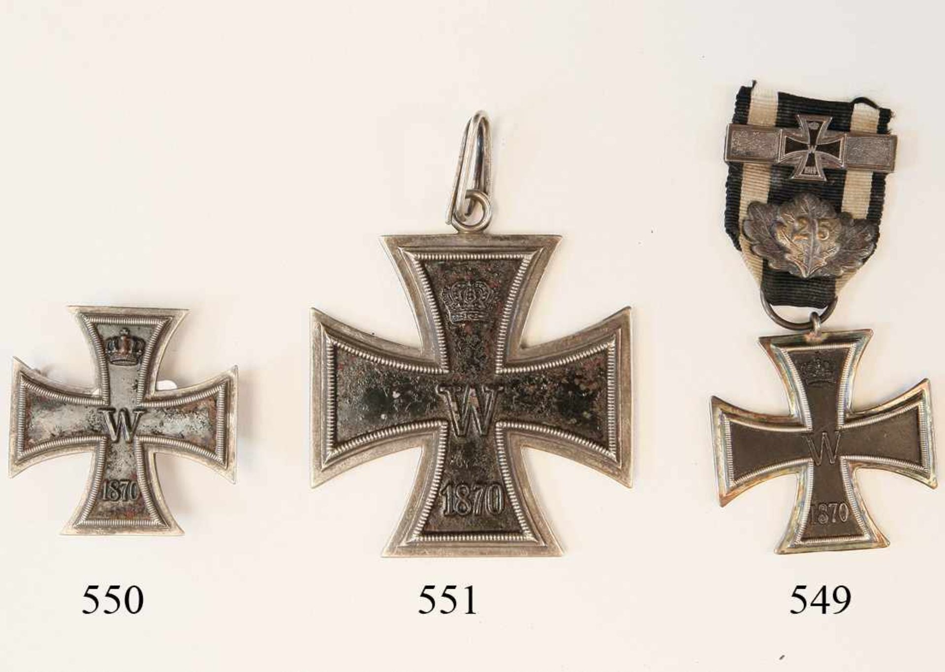 Eisernes Kreuz I.Klasse, 1870Eisenkern. Silder "14löt". Hersteller Wagner. Runde Nadel und 2