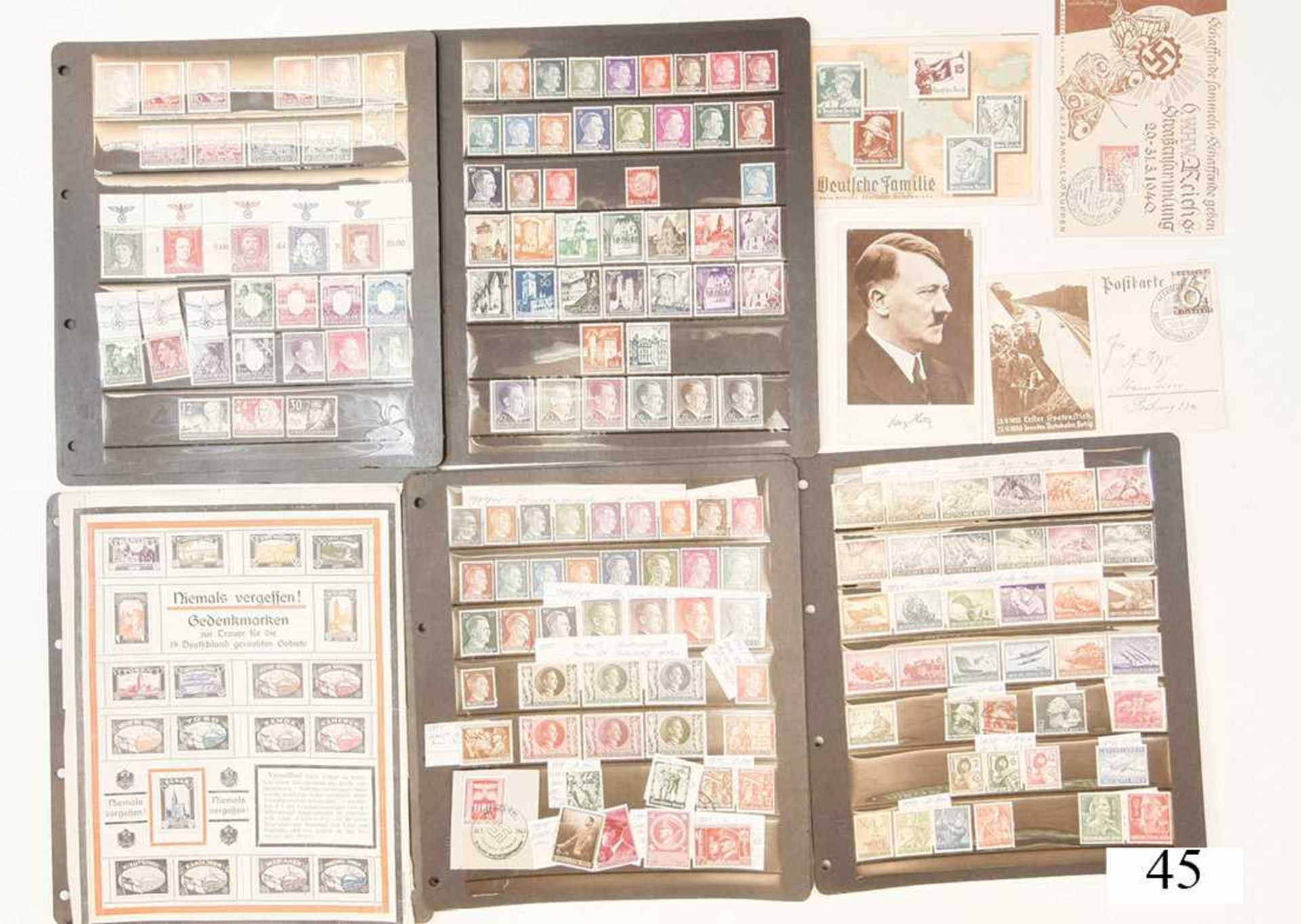 Großes Konvolut Briefmarken 1933-45Von einem gewissenhaftem Sammler sauber aufbereitet,