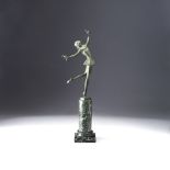 AN ART DECO BRONZE DANCING FIGURE, JOSEF LORENZL (1892 - 1950), CIRCA 1930 modelled as a female