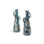 A PAIR OF ALEXANDER LAUDER BARUM POTTERY VASES, CIRCA 1900 each of tapering baluster shape with