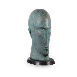 Anton Smit (South African 1954-) HEAD signed and dated 90 bronze on a wooden base height: 80cm (