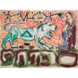 A R Penck Aka Ralf Winkler (German 1939-2017) COLOSSEUM, 1990 signed acrylic over silkscreen on