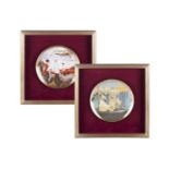 TWO PRINTED CERAMIC ART PLATES, 20TH CENTURY one depicting Renoir’s Oarsmen at Chatou, the other
