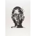 Nelson Makamo (South African 1982 -) RESOLUTE signed, dated 2016 and editioned 194/220 lithograph