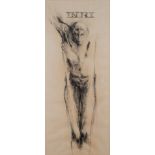 Judith Mason (South African 1938-2016) THE CRUCIFIX charcoal on paper 103 by 43,5cm