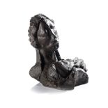 Ben Macala (South African 1938-1997) MOTHER AND CHILD signed bronze height: 34,5cm