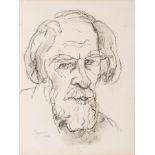 Gregoire Johannes Boonzaier (South African 1909-2005) SELF-PORTRAIT signed and dated 1990 charcoal