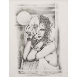 Armando Baldinelli (South African 1908-2002) STUDY FOR "THE MASK" signed and dated 1978 pencil on