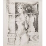 Armando Baldinelli (South African 1908-2002) STANDING FEMALE FIGURE signed and dated 1977 pencil