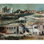 Sidney Goldblatt (South African 1919-1979) VIEW OF AN URBAN LANDSCAPE signed oil on board 49 by 59cm