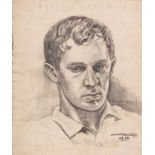 John Meyer (South African 1942-) PORTRAIT OF RON ASHTON signed and dated 15/1/61 graphite on paper