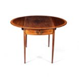 AN EDWARDIAN MAHOGANY PEMBROKE TABLE