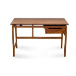 A MAHOGANY DESK, MANUFACTURED BY RED TROUT