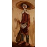 Aileen Lipkin (South African 1933-1994) FIGURE WITH HAT