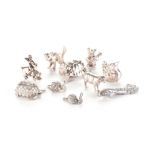 A COLLECTION OF TEN SILVER MINIATURE ANIMALS, VARIOUS MAKERS AND DATES