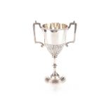A VICTORIAN SILVER LOVING CUP, LEE AND WIGFULL, SHEFFIELD, 1888
