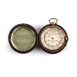 A BRASS NEGRETTI AND LAMBRA POCKET BAROMETER