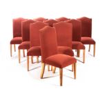 A SET OF TEN DINING CHAIRS, MANUFACTURED BY PIERRE CRONJE