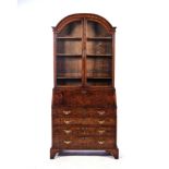 A GEORGE III WALNUT SECRETAIRE BOOKCASE