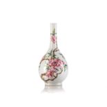 A CHINESE FAMILLE ROSE ‘CRAB-APPLE’ STICK-NECK VASE, REPUBLIC PERIOD 1912 – 1949