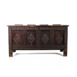 AN OAK CHEST, 18TH CENTURY