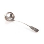 A GEORGE III SILVER FIDDLE PATTERN LADLE, GEORGE TURNER, EXETER, 1814