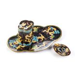 A CHINESE CLOISONNE OPIUM SET