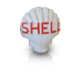 WHITE SHELL PETROL PUMP LIGHT SIGN