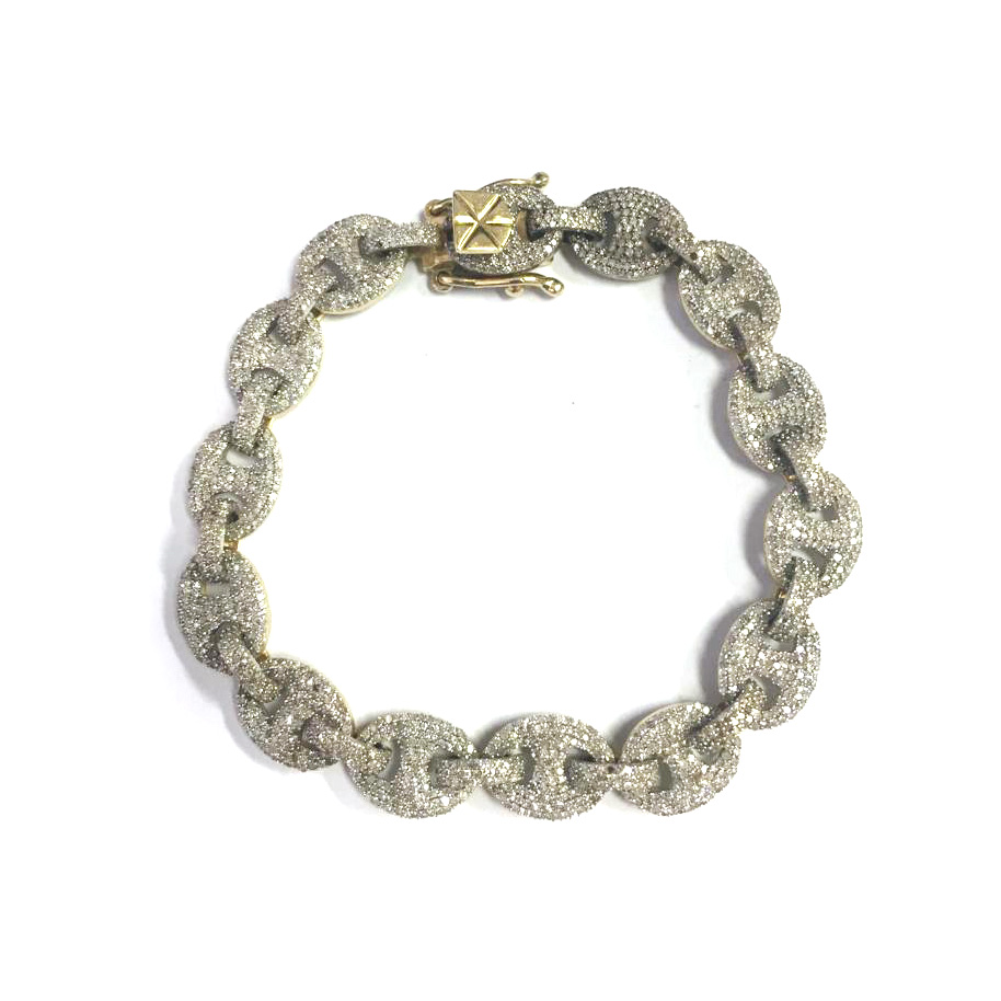 A DIAMOND BRACELET Encrusted with over 500 round brilliant-cut diamonds, with a combined weight of