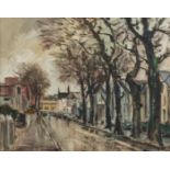 Piet van Heerden (South African 1917-1991) WET STREET, PAARL signed and dated '51 oil on canvas