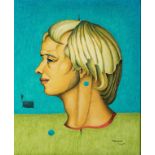 Alexis Preller (South African 1911-1975) GUNA MASSYN signed and dated '71 oil on canvas