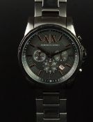 GENTLEMEN'S ARMANI EXCHANGE QUARTZ CHRONOGRAPH, ref AX2086, 43mm stainless steel case, black dial,