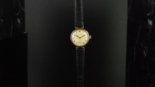 RARE GENTLEMEN'S ROLEX 9K GOLD TRENCH WATCH CIRCA 1920s, circular patina original dial with Arabic