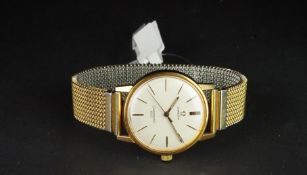 VINTAGE OMEGA SEAMASTER 600 WRISTWATCH, circular white dial, rose gold baton hour markers, steel and