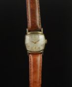 MID SIZE BULOVA 10K ROLLED GOLD CUSHION CASE W/ FANCY LUGS, CAL. 10BS, MANUALLY WOUND VINTAGE