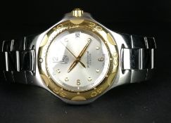 GENTLEMEN'S TAG HEUER PROFESSIONAL WRISTWATCH REF. WF1150, circular silver dial with gold hour