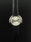 GENTLEMEN'S VETTA VINTAGE AUTOMATIC WRISTWATCH, circular silver with silver hour markers and a