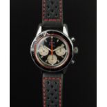 GENTLEMEN'S ENICAR AQUA GRAPH CHRONOGRAPH WRISTWATCH REF. 0720202, circular triple register panda