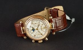 GENTLEMEN'S MAKTIME CHRONOGRAPH IN 18K ROSE GOLD, REF. 2475, MANUALLY WOUND WRISTWATCH, circular