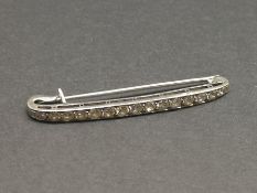 Art Deco Tiffany & Co. bar brooch, old cut diamonds weighing an estimated total of 0.60ct, set in