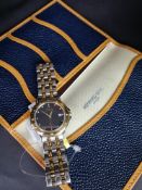 GENTLEMEN'S RAYMOND WEIL TANGO TWO-TONE QUARTZ WRISTWATCH, REF. 5560, W/ RAYMOND WEIL LEATHER POUCH,