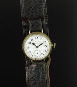 GENTLEMEN'S WEST END WATCH CO MATCHLESS, WW1 STYLE BUND STRAP, MANUALLY WOUND WRISTWATCH, circular