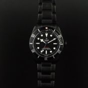 GENTLEMEN'S TUDOR BLACK BAY DARK W/ BOX & PAPERS, AUTOMATIC WRISTWATCH, circular black dial with