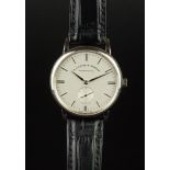 GENTLEMEN'S A. LANGE & SOHNE SAXONIA WHITE GOLD W/ BOX & PAPERS, MANUALLY WOUND WRISTWATCH, circular