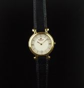 LADIES' RAYMOND WEIL DATE WRISTWATCH, circular two tone dial with roman numerals, stepped 32mm