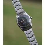 GENTLEMEN'S ROLEX OYSTER PERPETUAL EXPLORER WRISTWATCH REF. 6610 CIRCA 1957, circular gilt black