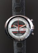 RARE GENTLEMEN'S HEUER EASY RIDER, JACKY ICKX CHRONOGRAPH, VINTAGE MANUALLY WOUND WRISTWATCH,