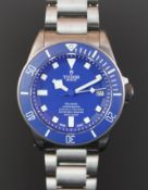 GENTLEMEN'S TUDOR PELAGOS BLUE, REF 25600TB, W/BOX & PAPERS, AUTOMATIC WRISTWATCH, circular